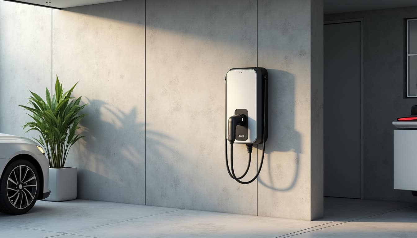 Installation d'une borne de recharge électrique murale dans un garage à Randan