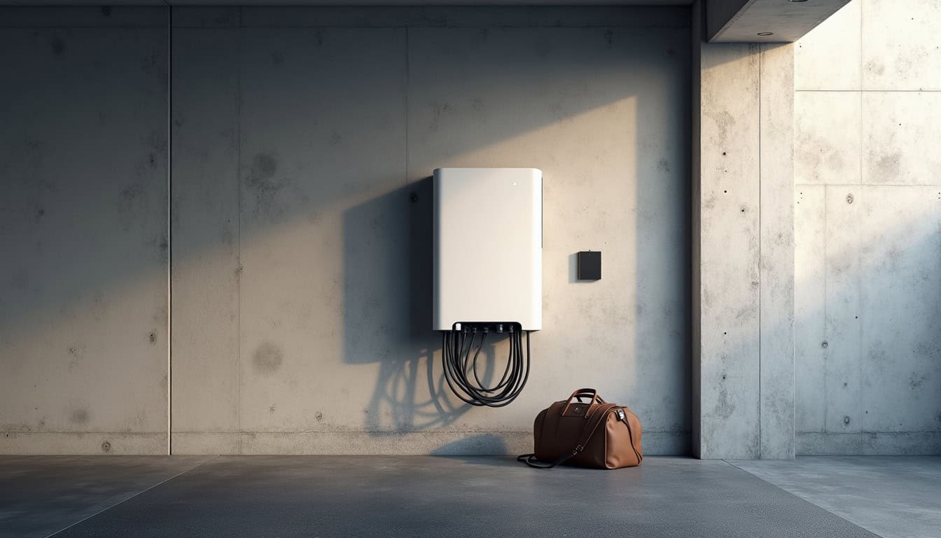Installation d'une borne de recharge électrique sur un mur de garage à Rantigny