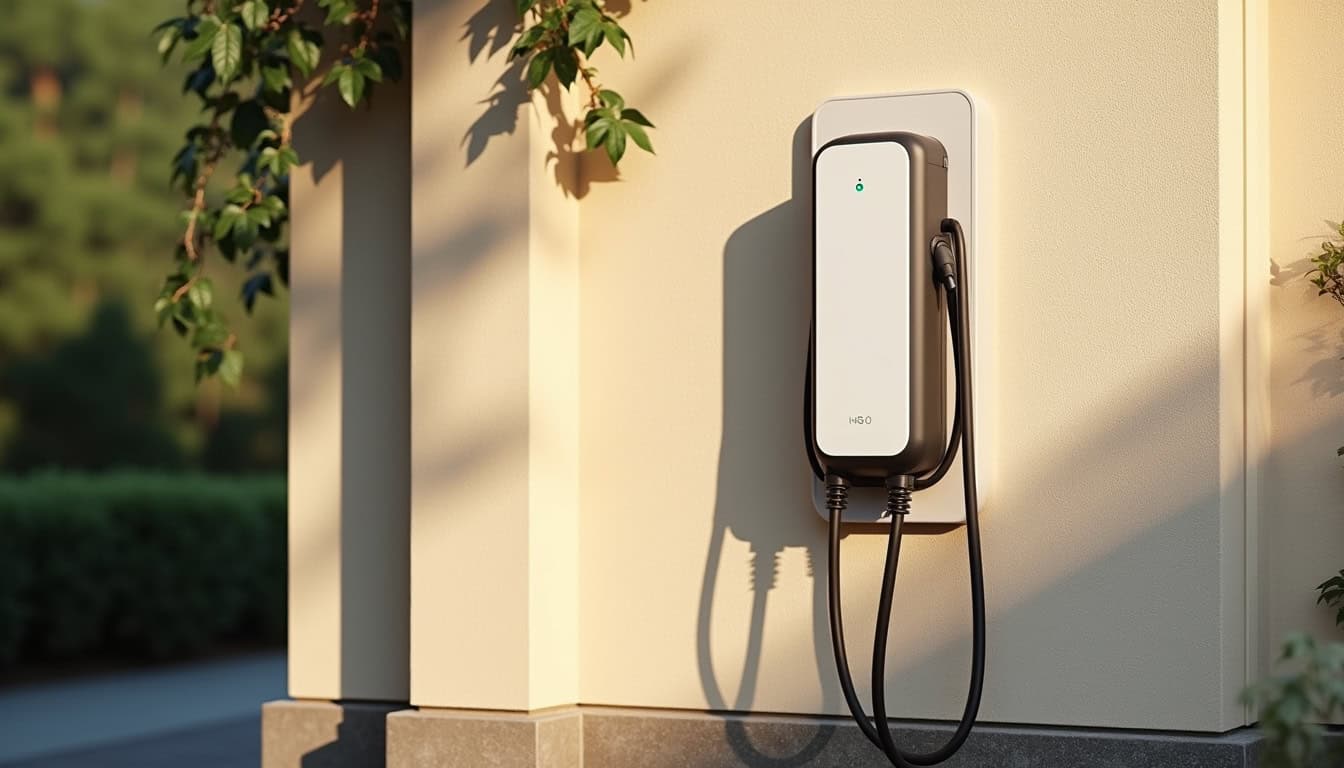 Installation d'une borne de recharge électrique sur un mur extérieur
