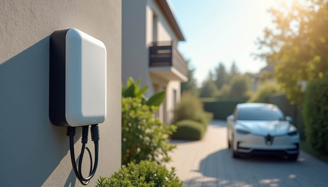 Installation d'une borne de recharge électrique sur un parking privé à Bailleul-sur-Thérain