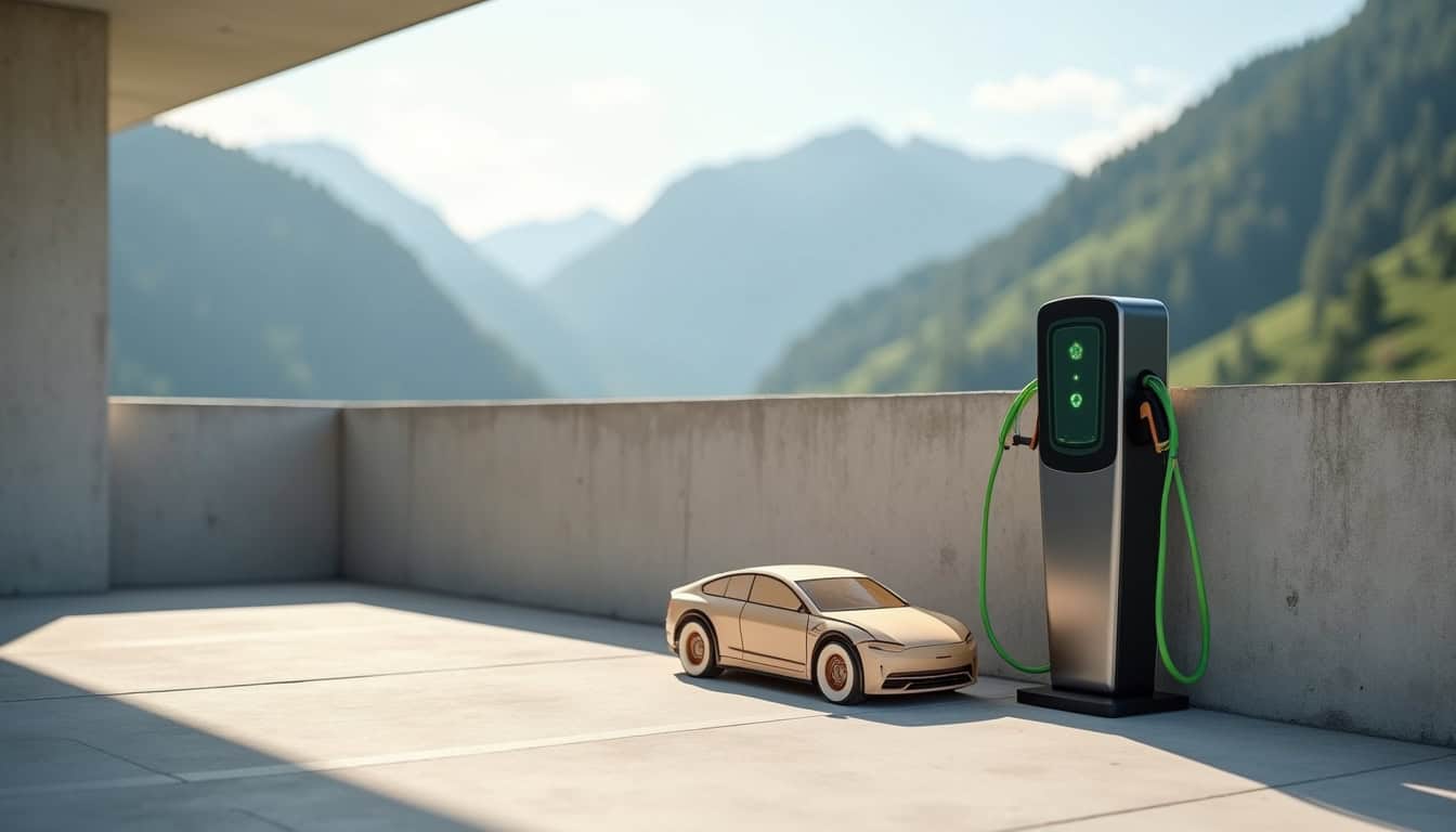 Installation d'une borne de recharge électrique sur un parking privé à Gerde