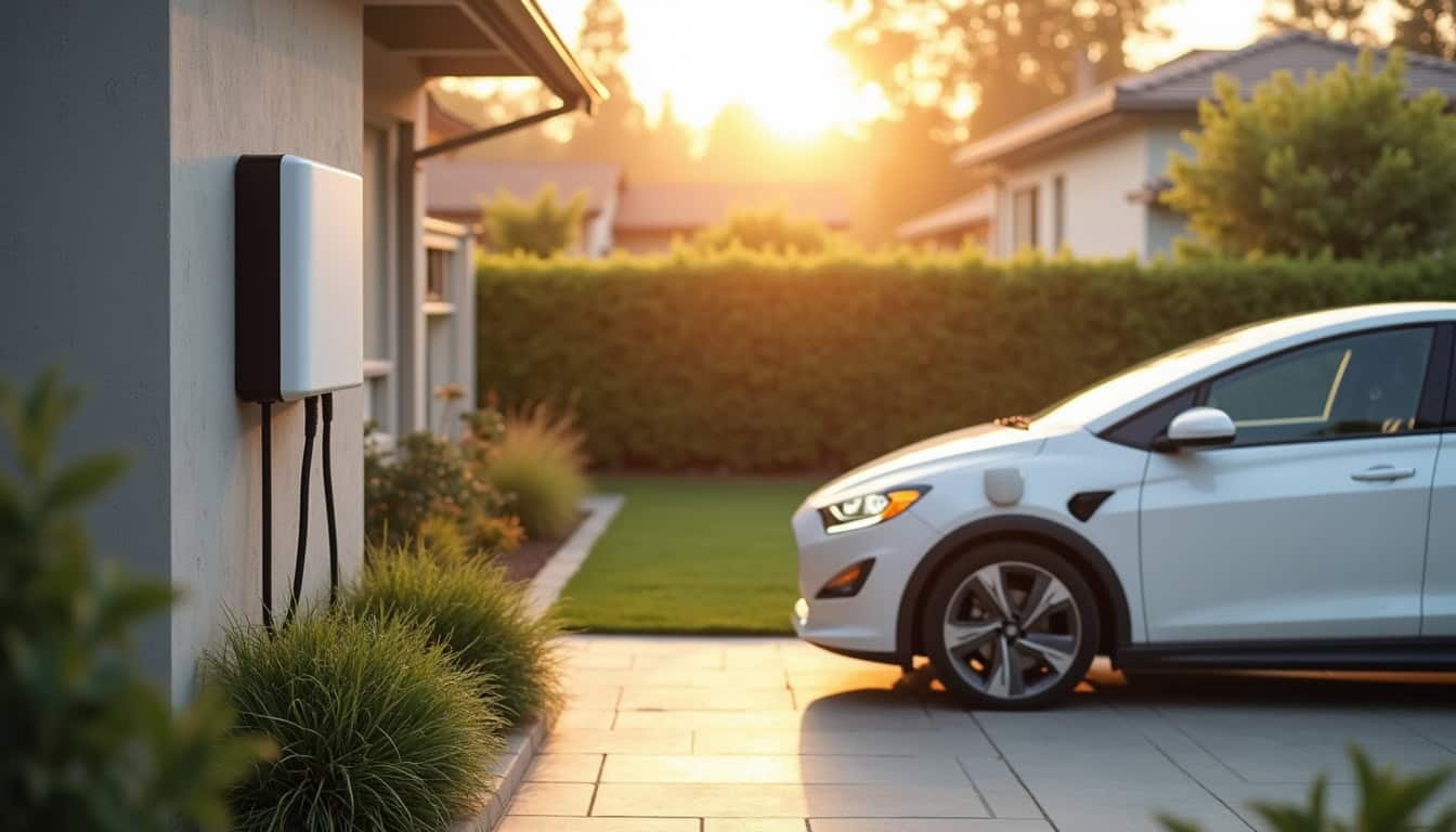 Installation d'une borne de recharge électrique sur un parking privé à Iteuil
