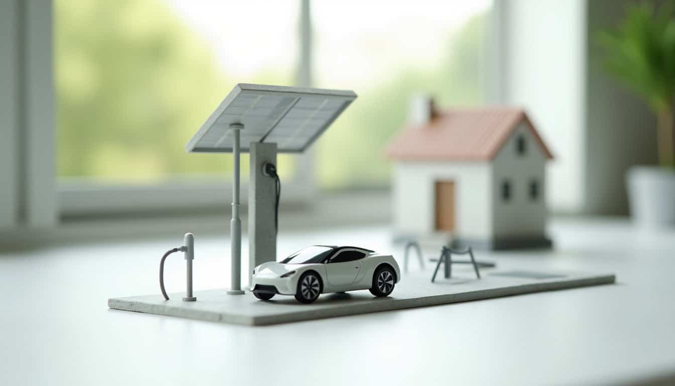 Installation d'une borne de recharge électrique sur une place de parking à Massieux