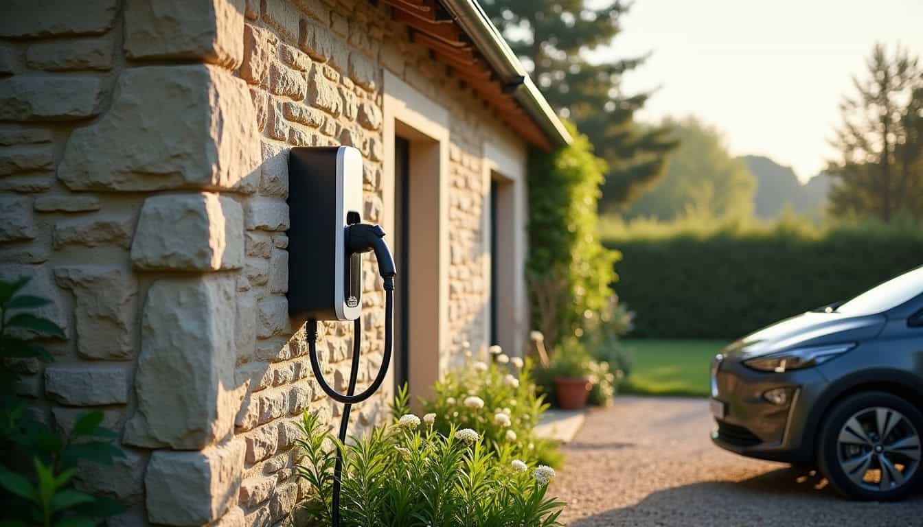 Installation d'une borne de recharge électrique sur une propriété résidentielle à Saint-André-le-Puy