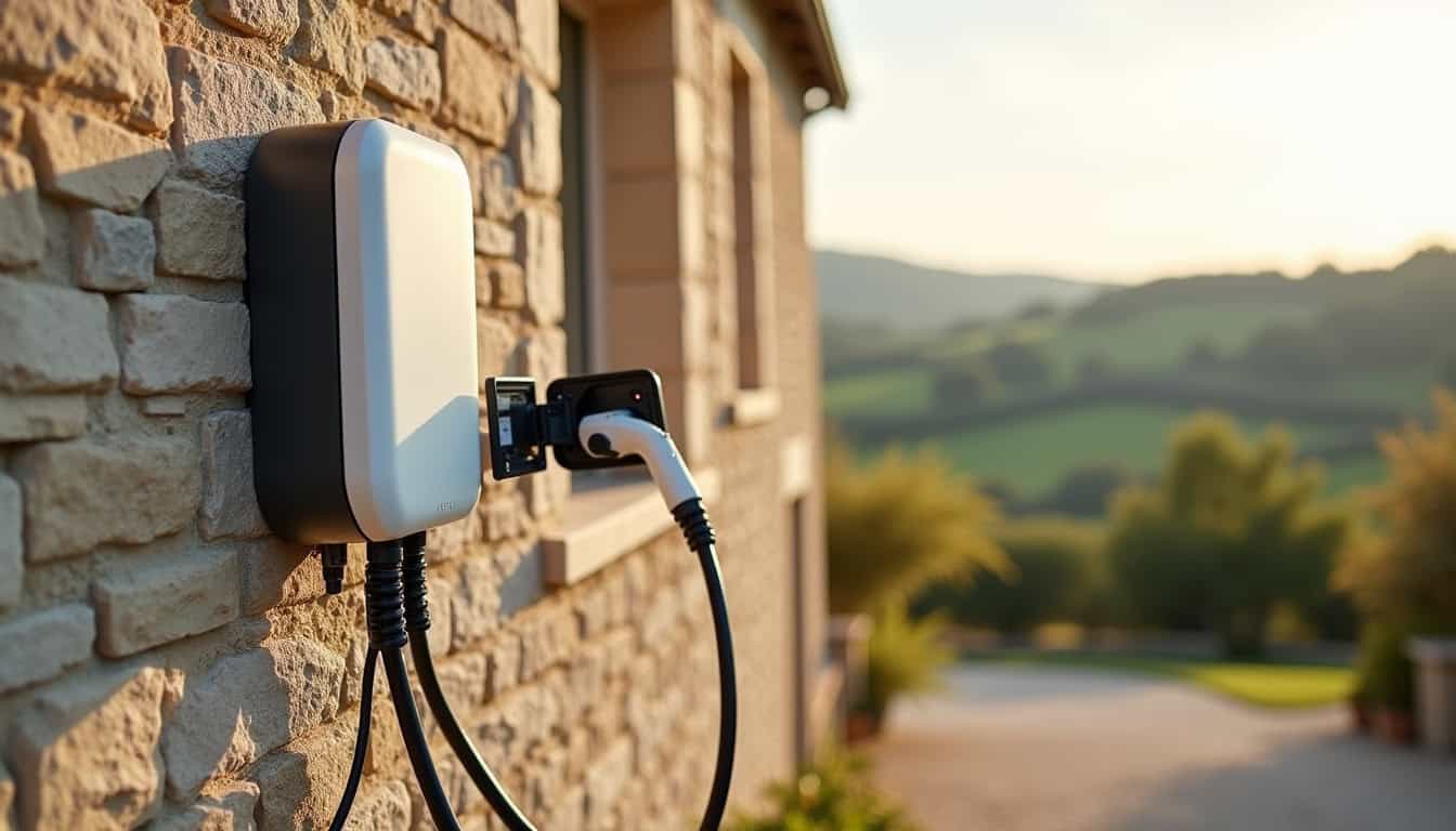 Installation d'une borne de recharge murale à Le Castelet sur une façade extérieure