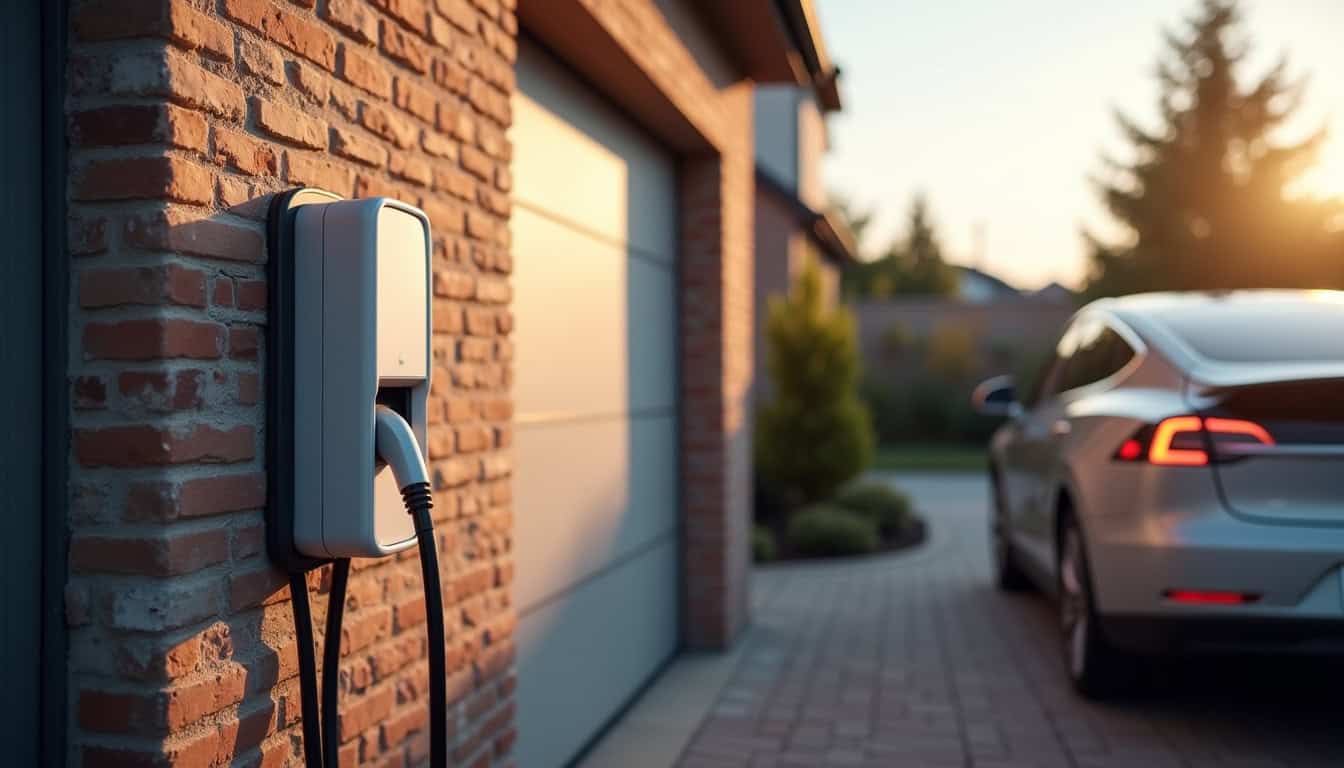 Installation d'une borne de recharge murale à l'extérieur d'un domicile à La Madeleine