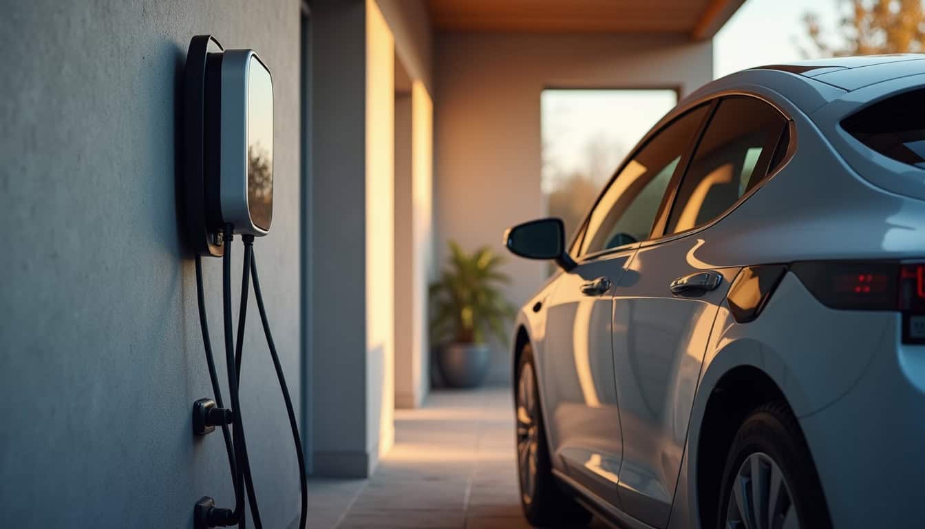 Installation d'une borne de recharge murale dans un garage à Anglefort