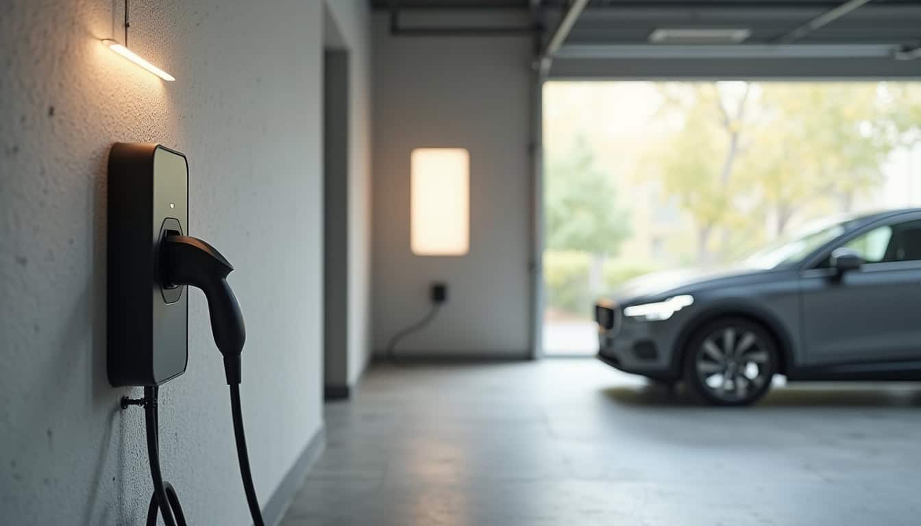 Installation d'une borne de recharge murale dans un garage à Brie