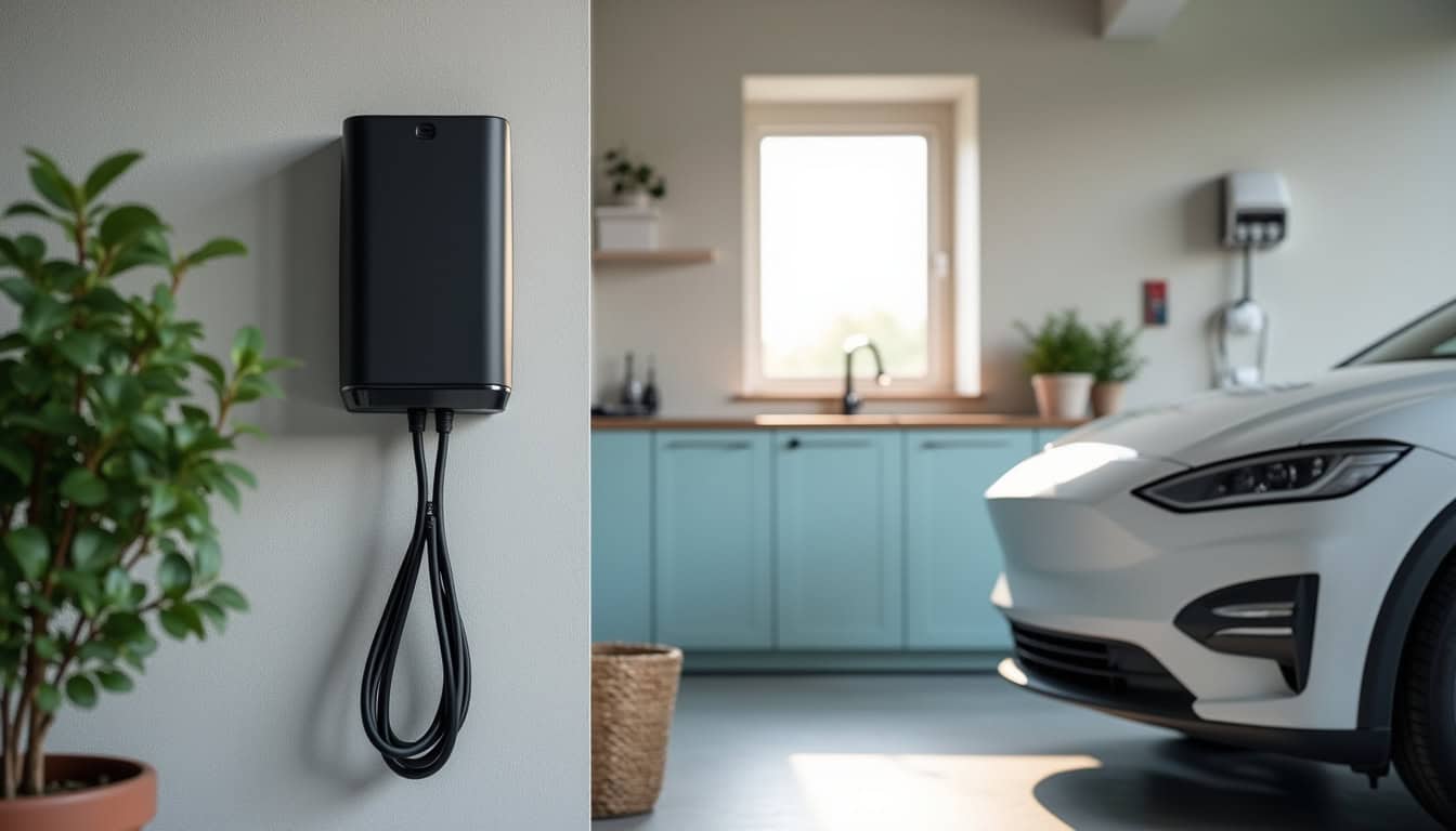 Installation d'une borne de recharge murale dans un garage à Louannec