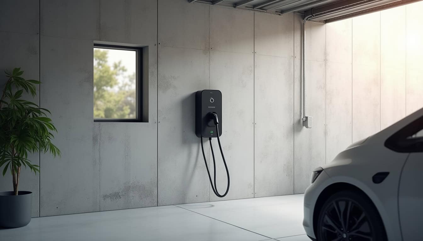 Installation d'une borne de recharge murale dans un garage à Saint-Pryvé-Saint-Mesmin