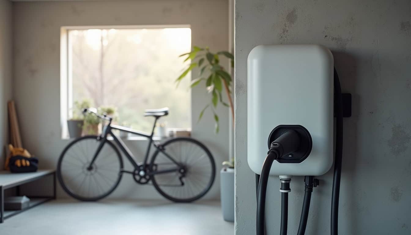 Installation d'une borne de recharge murale dans un garage à Souesmes