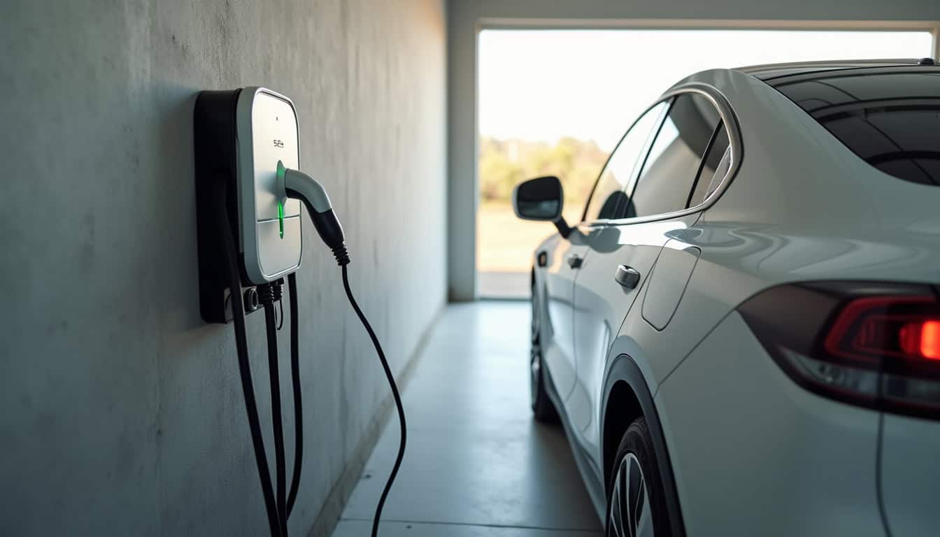Installation d'une borne de recharge murale dans un garage à Villeneuve-Saint-Georges