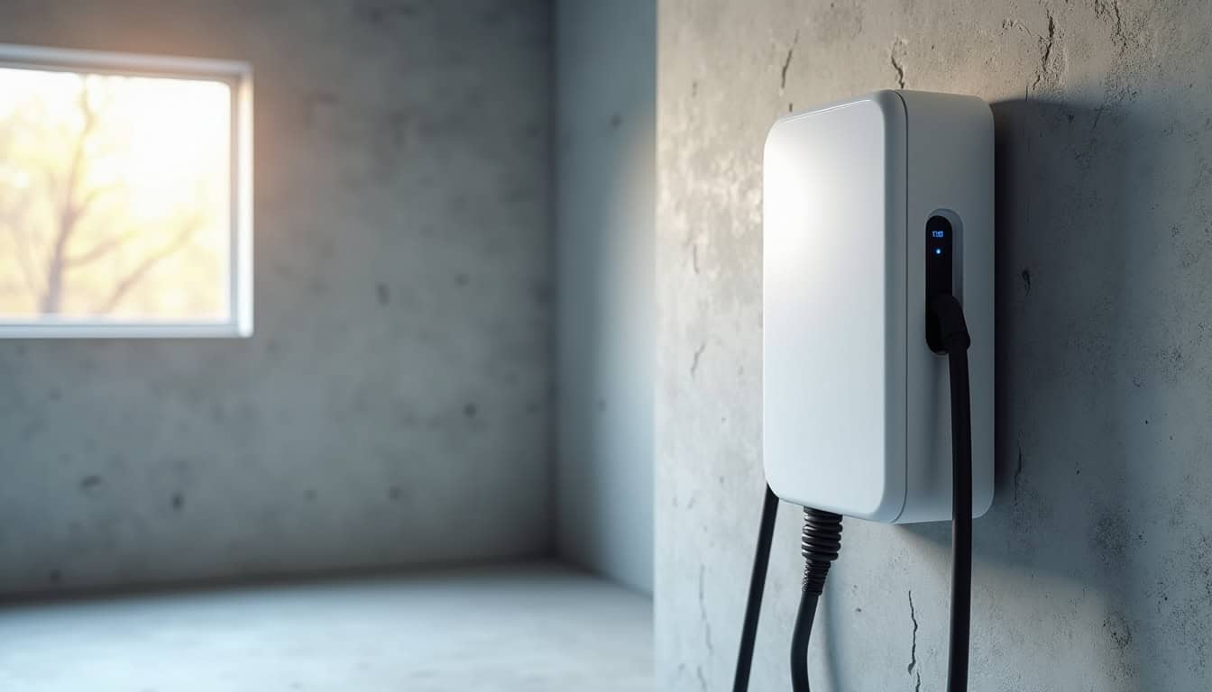 Installation d'une borne de recharge murale dans un garage privé à Habsheim