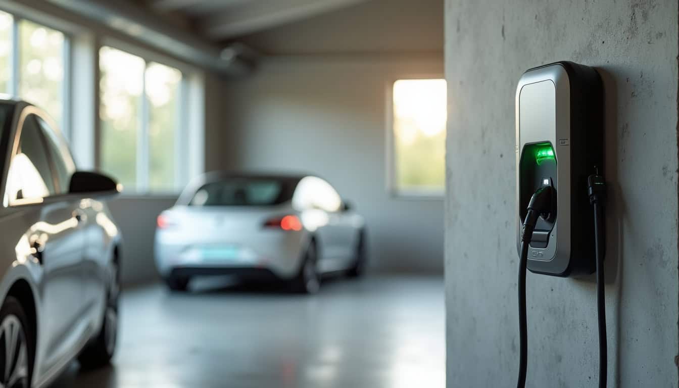 Installation d'une borne de recharge murale dans un garage privé à Lapalisse