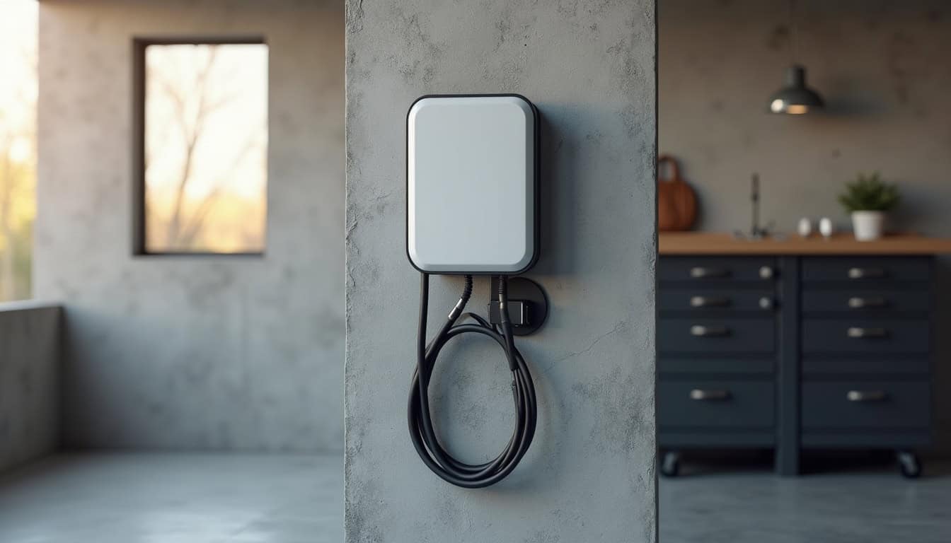 Installation d'une borne de recharge murale dans un garage privé à Vimory