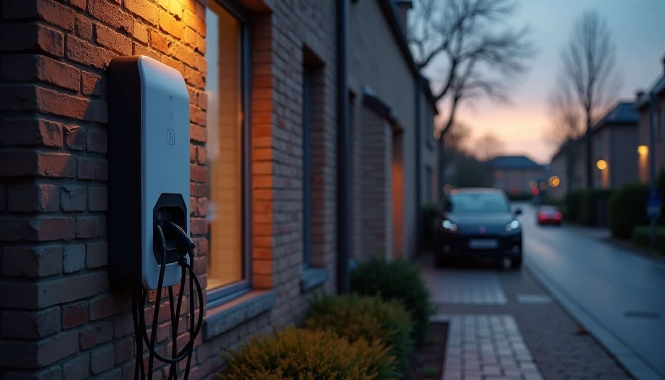 Installation d'une borne de recharge murale extérieure à Pontpoint