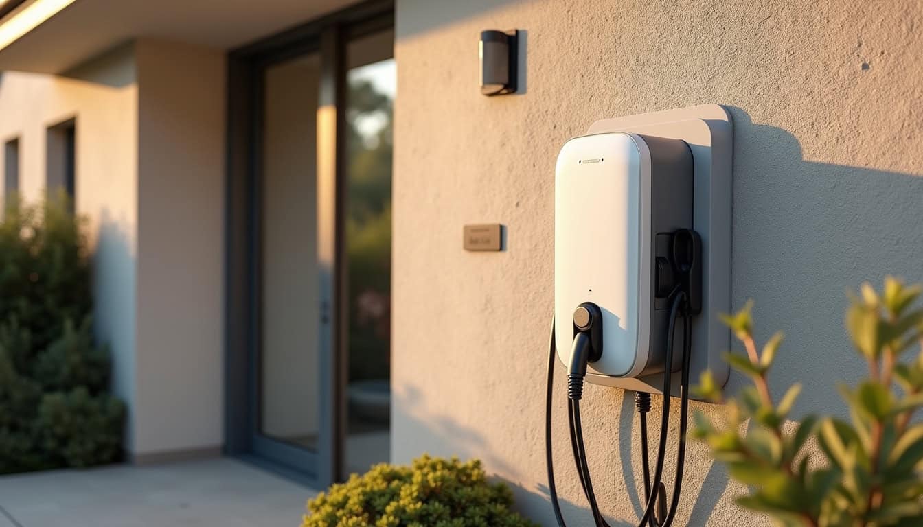 Installation d'une borne de recharge murale sur un mur extérieur d'une maison à Foulayronnes