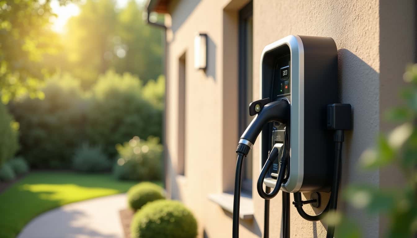 Installation d'une borne de recharge murale sur un mur extérieur