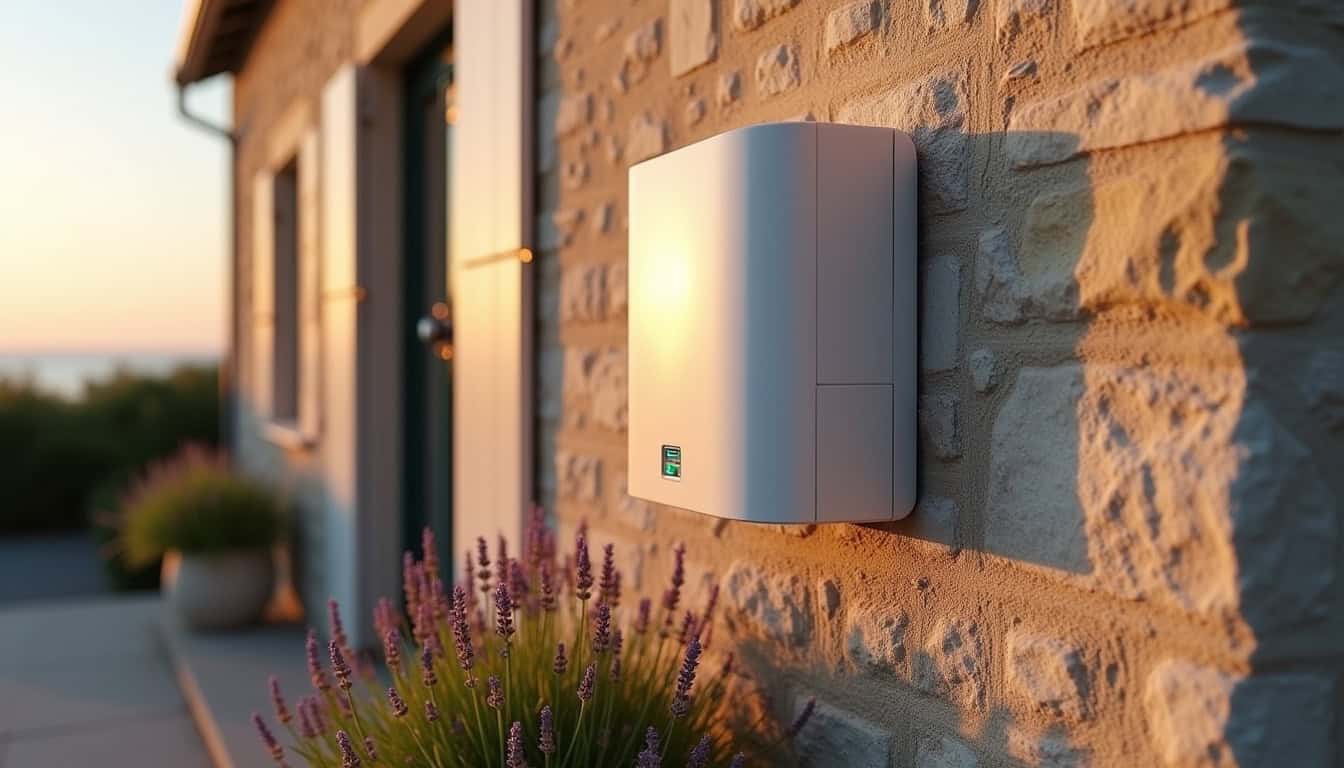 Installation d'une borne de recharge murale type wallbox à l'extérieur d'une maison à Rochefort