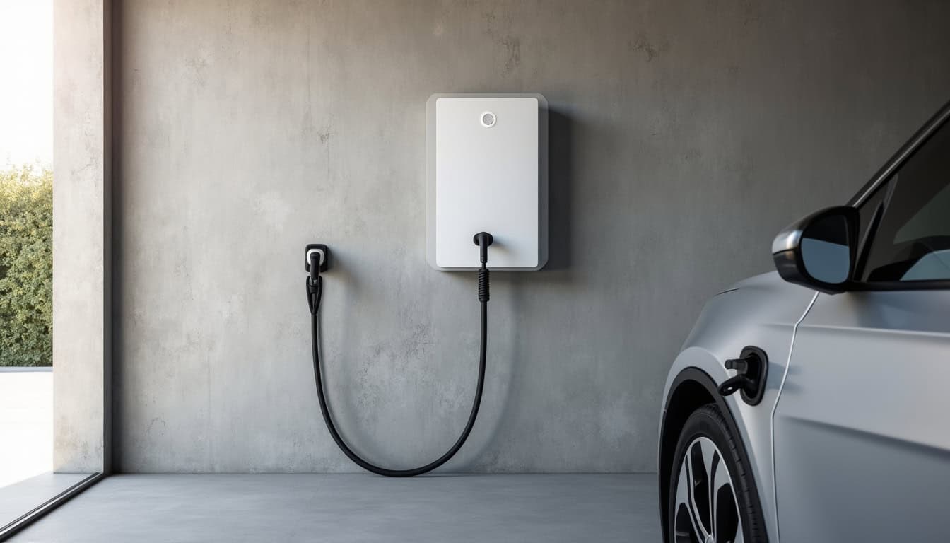 Installation d'une borne de recharge murale (Wallbox) dans un garage à Puceul