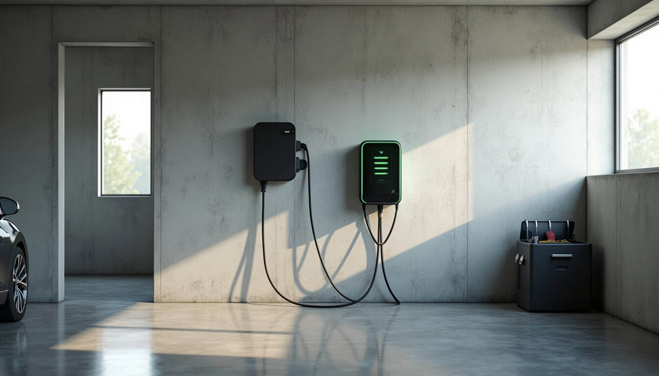 Installation d'une borne de recharge pour voiture électrique dans un garage