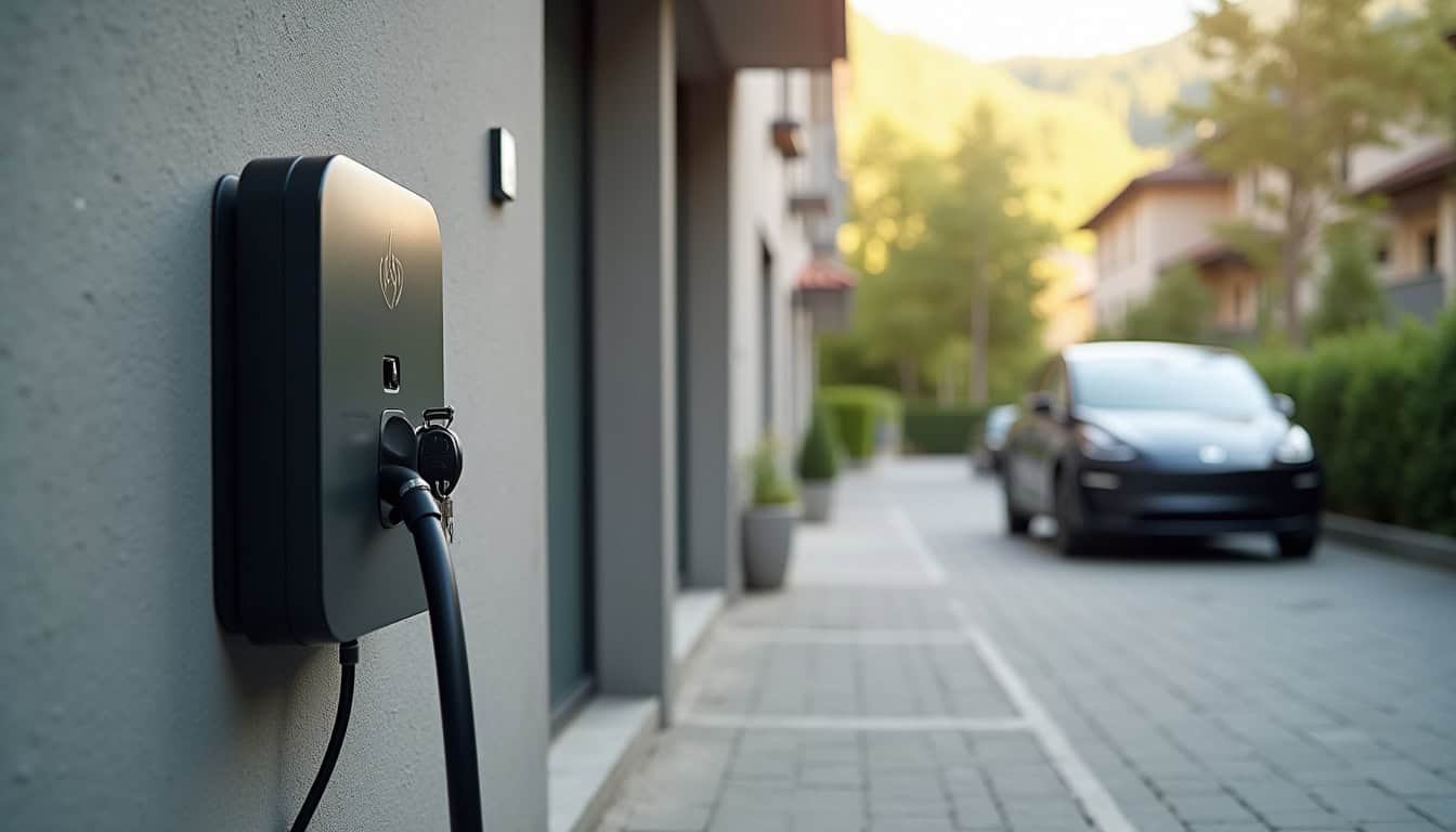 Installation d'une borne de recharge sur une place de parking en copropriété à Chavanod