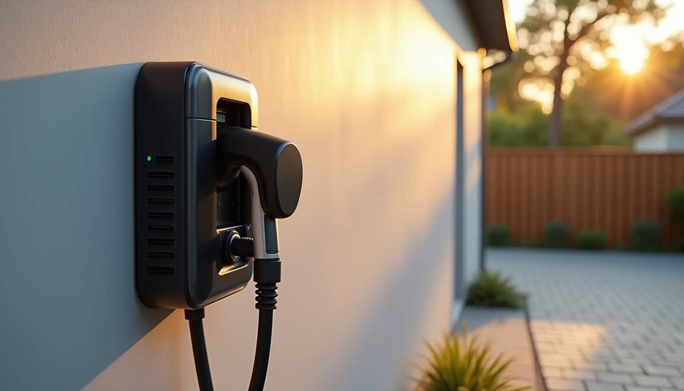 Installation d'une borne de recharge wallbox sur un mur extérieur