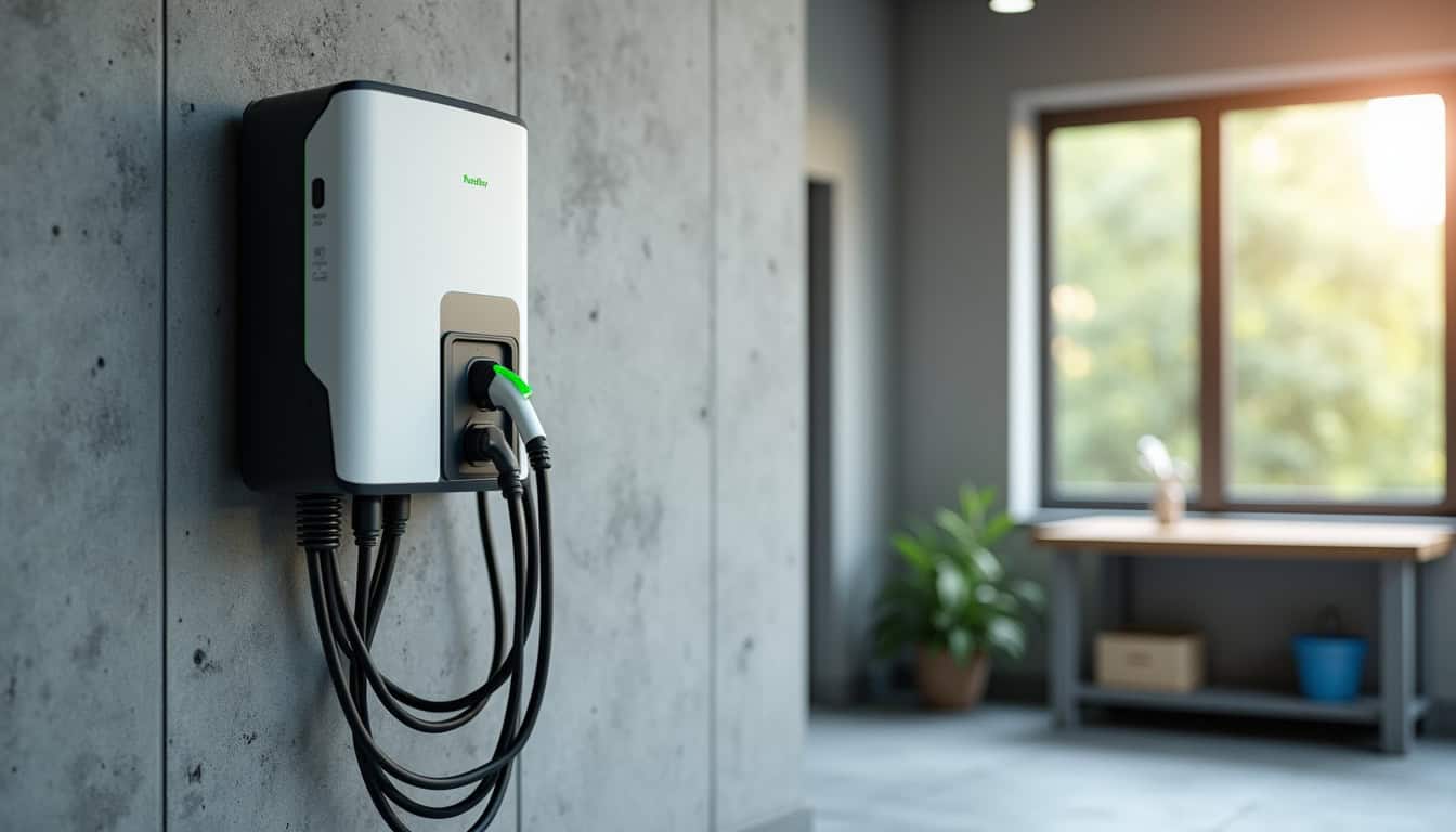 Installation d'une borne électrique dans un garage à Saint-Martin-la-Plaine