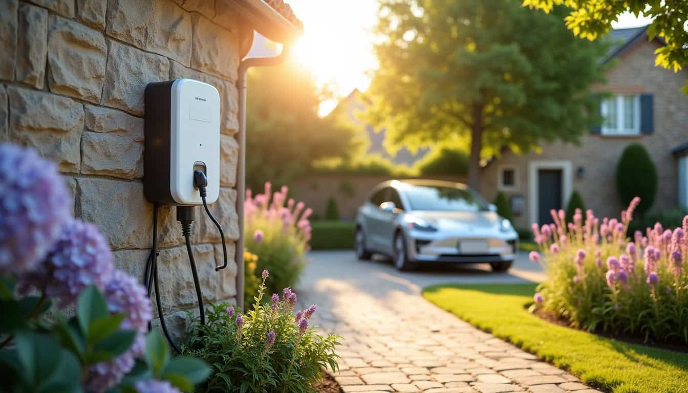 Installation d'une borne électrique dans un jardin à Saint-Gervais-d'Auvergne