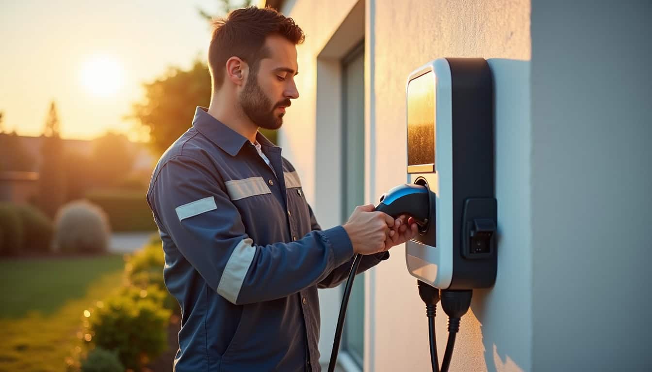 Installation d'une borne électrique murale à Sevrey par un professionnel certifié IRVE