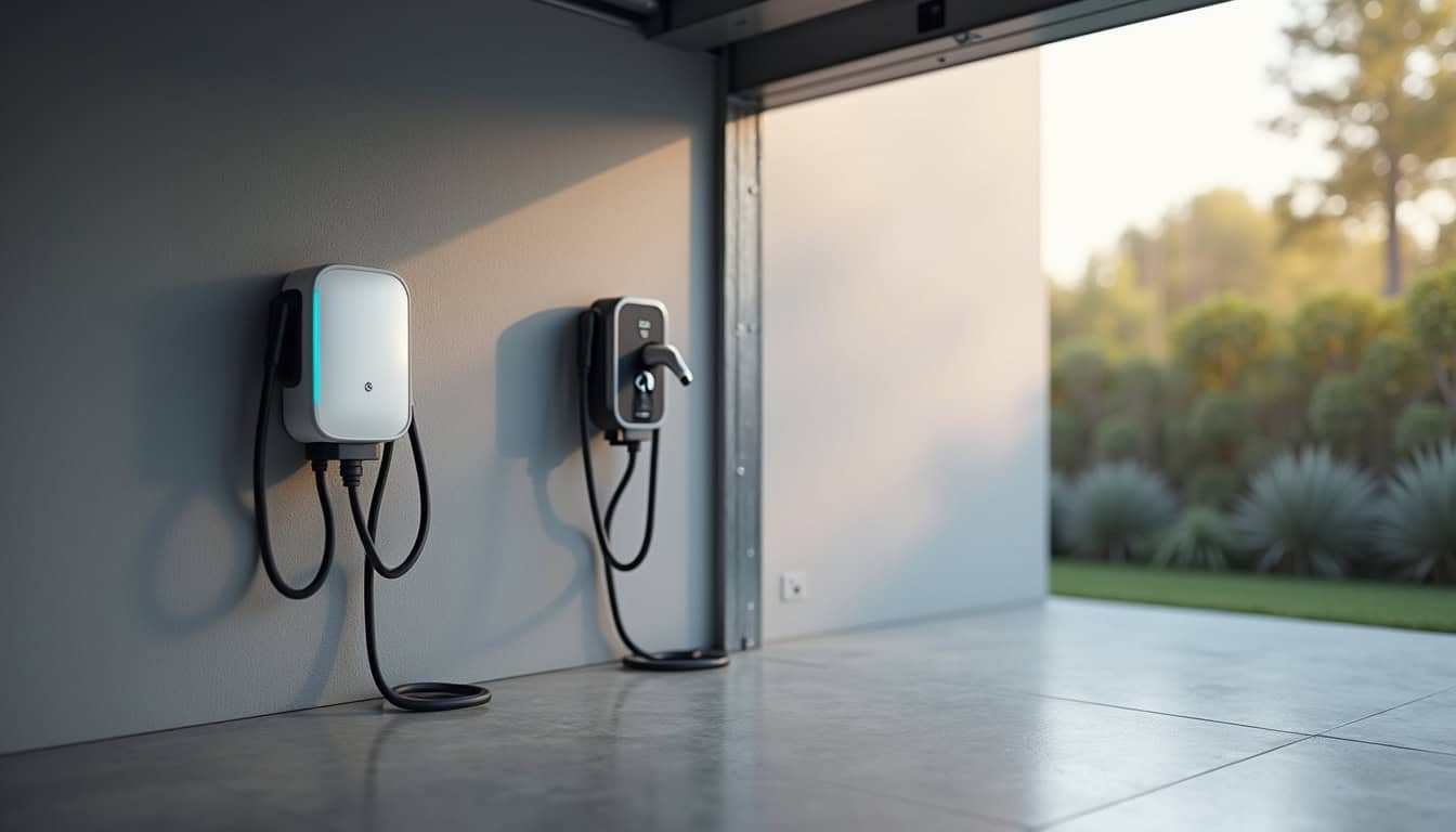 Installation d'une borne électrique murale dans un garage à Férolles-Attilly