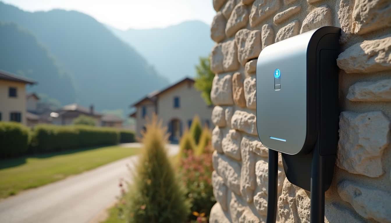 Installation d'une borne électrique murale en extérieur à Riom-ès-Montagnes