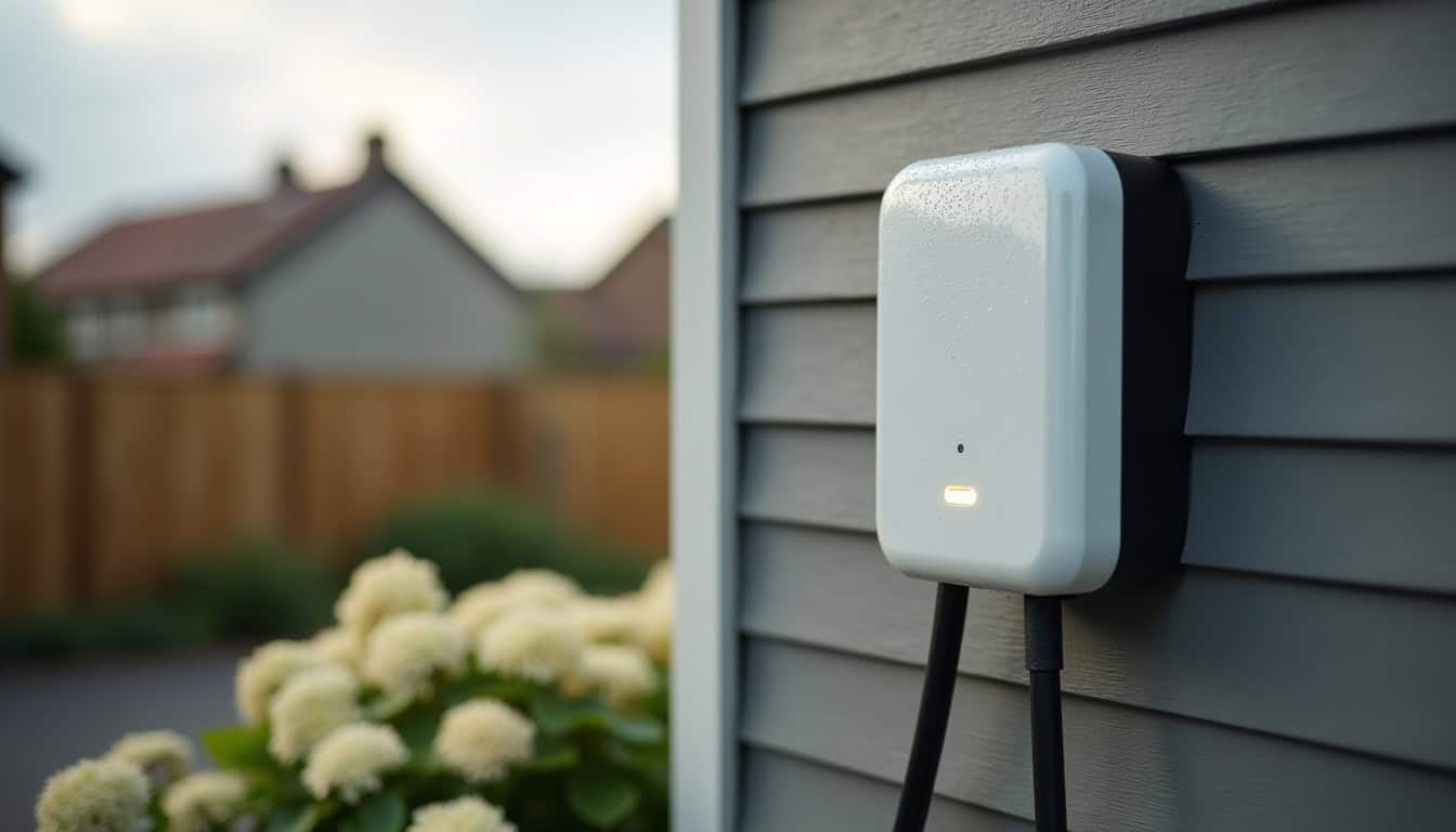 Installation d'une Wallbox murale à l'extérieur d'une maison à Presles