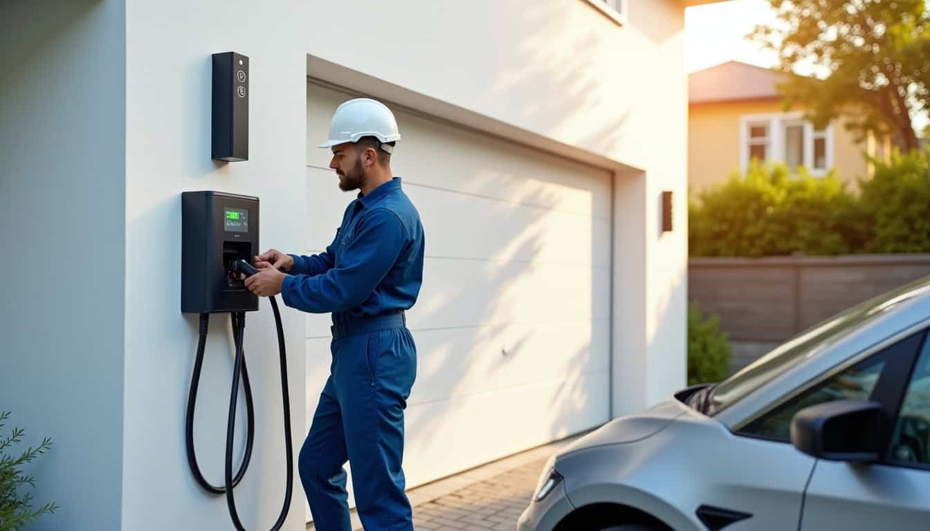 Intervention d’un installateur certifié IRVE lors de la pose d’une borne de recharge à domicile