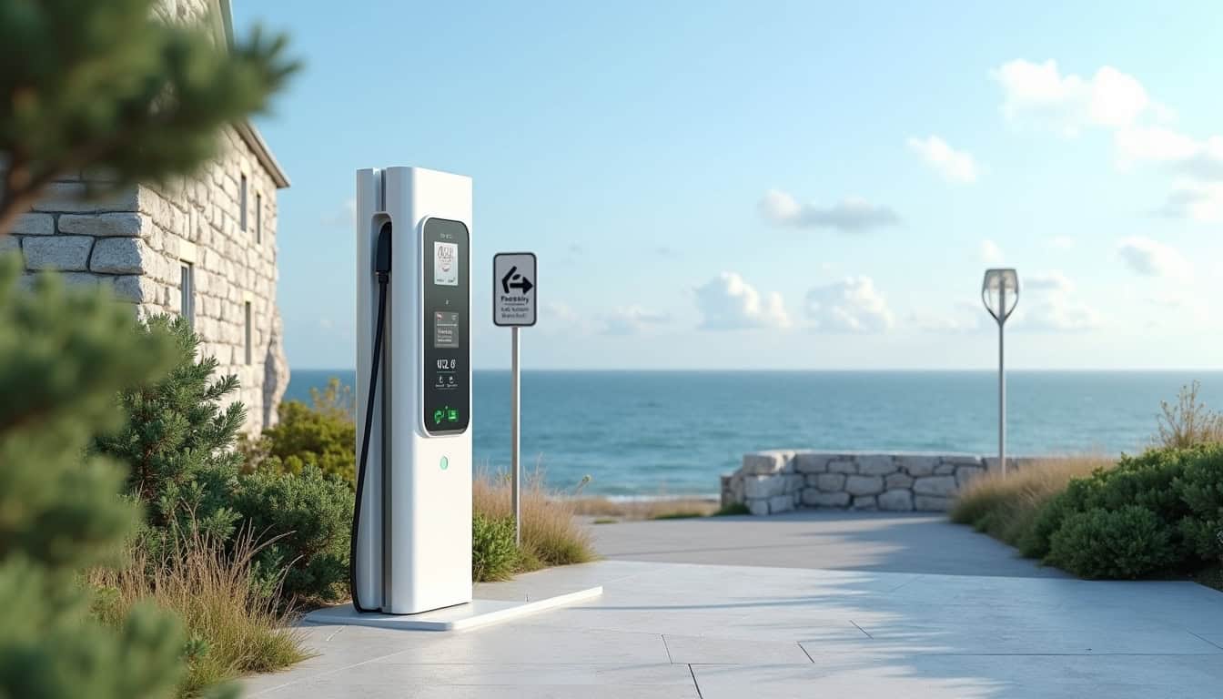 Localisation des bornes de recharge publiques à Saint-André-des-Eaux