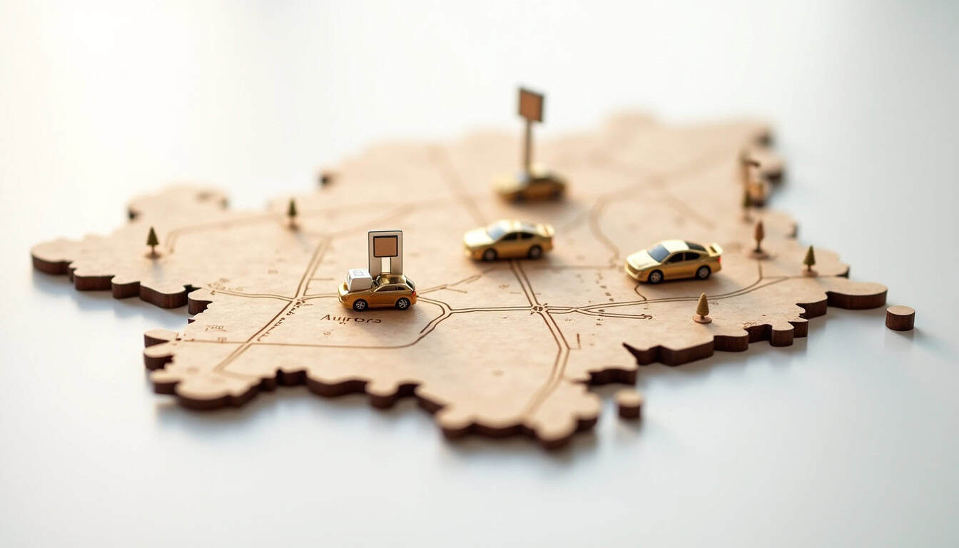 Localisation des bornes de recharge publiques à Saint-Loubès sur une carte