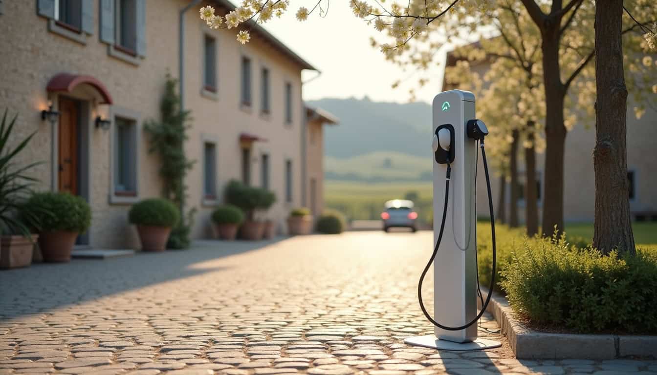 Localisation d'une borne de recharge électrique publique dans la commune de Villefranche-d'Albigeois