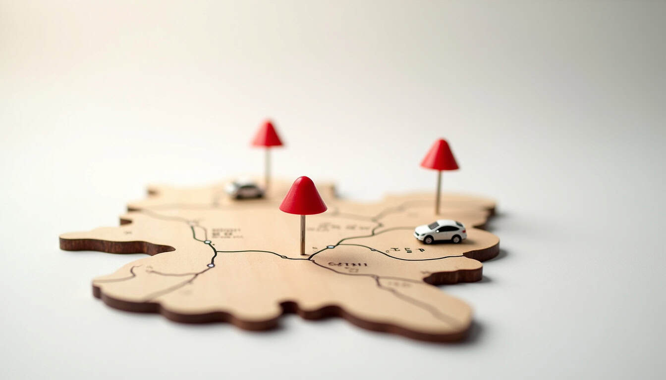 Localisation d'une borne de recharge publique sur la carte Chargemap à Le Thor