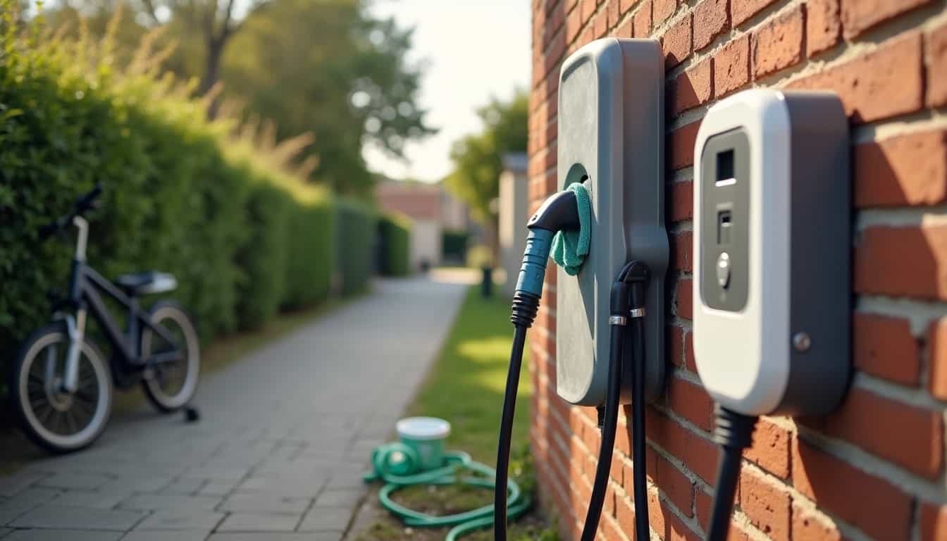 Nettoyage d'une borne de recharge électrique à Hersin-Coupigny