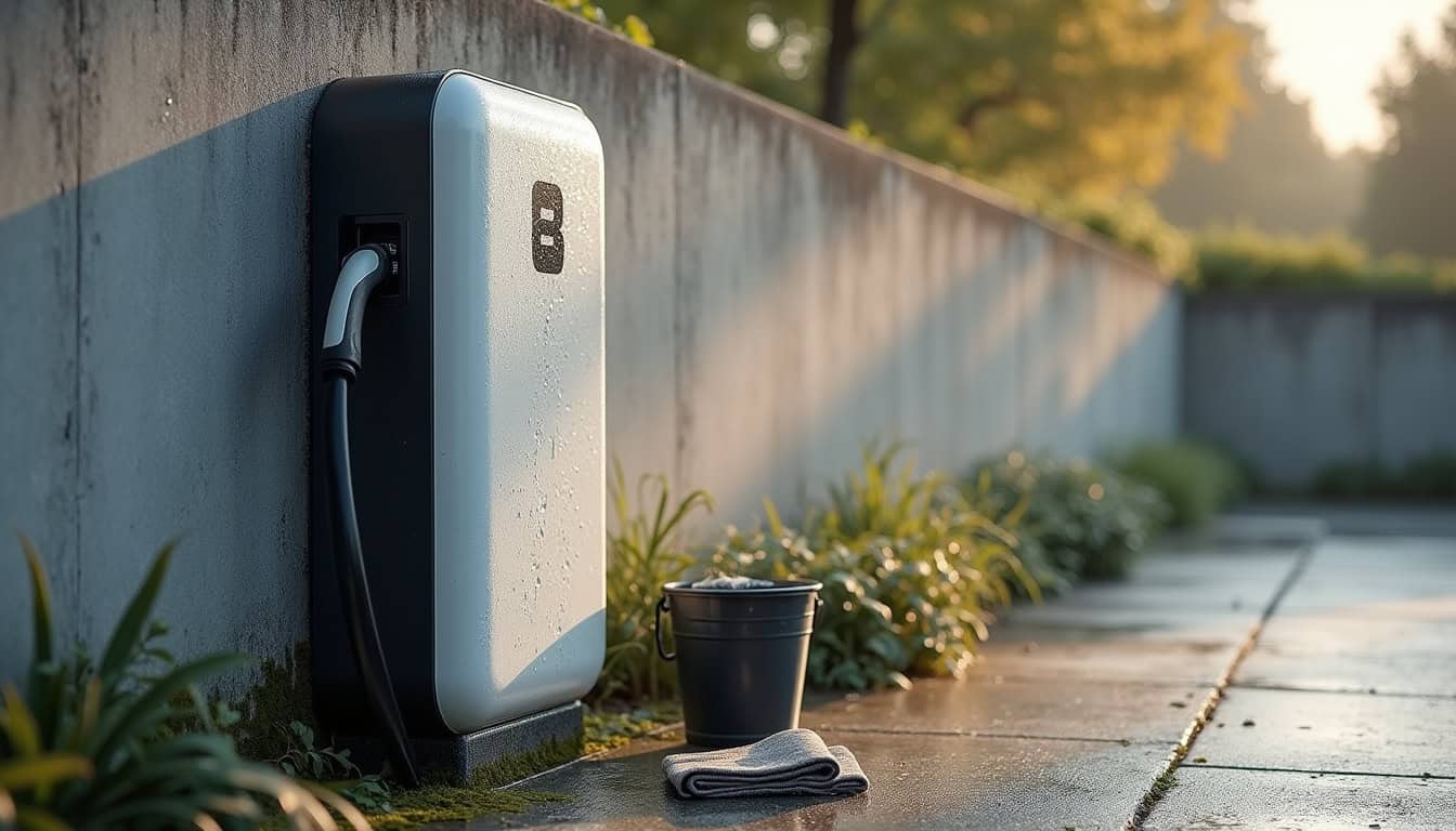 Nettoyage et entretien d'une borne électrique en extérieur
