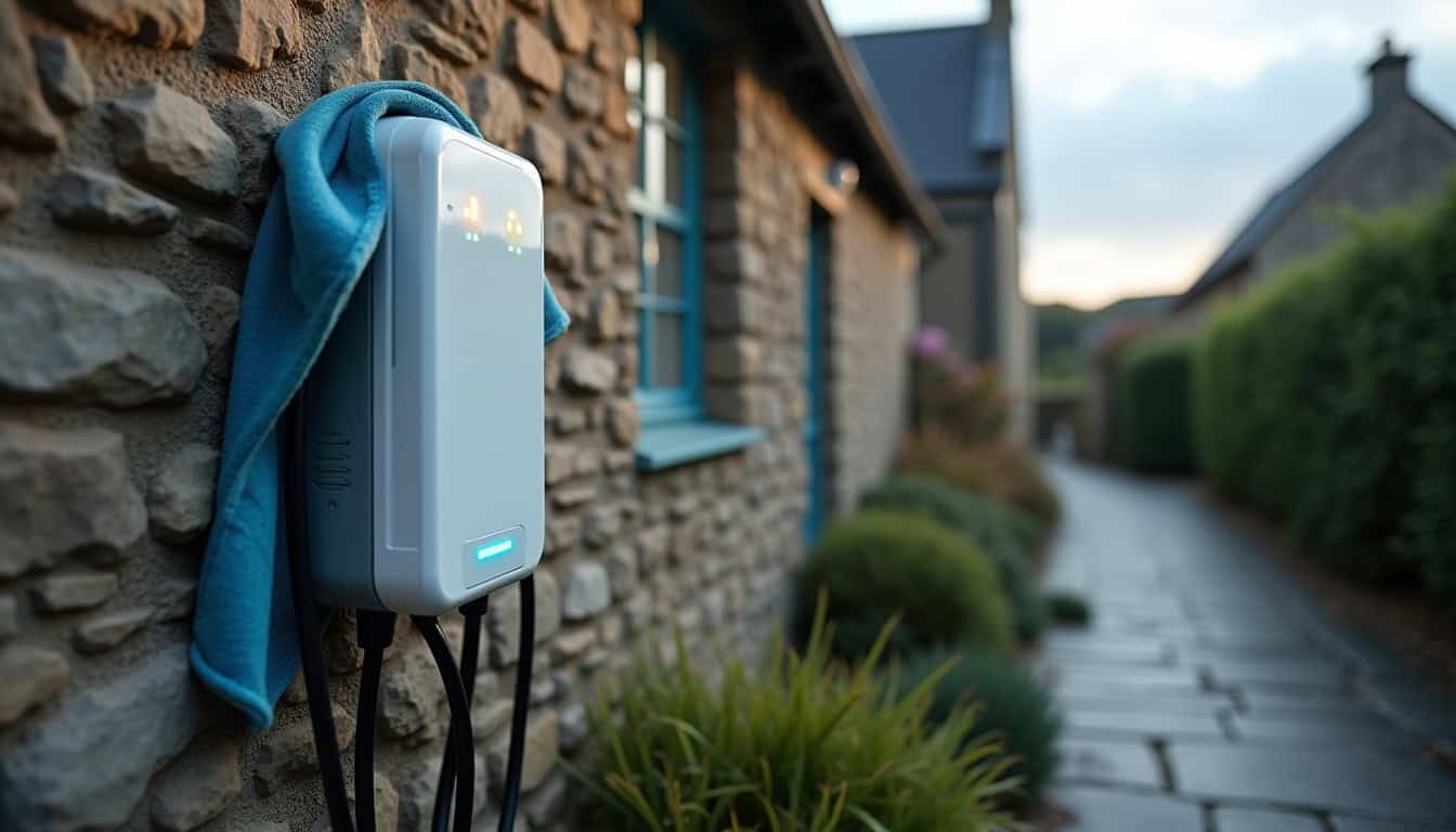Nettoyage et vérification d'une borne de recharge à Pleyber-Christ