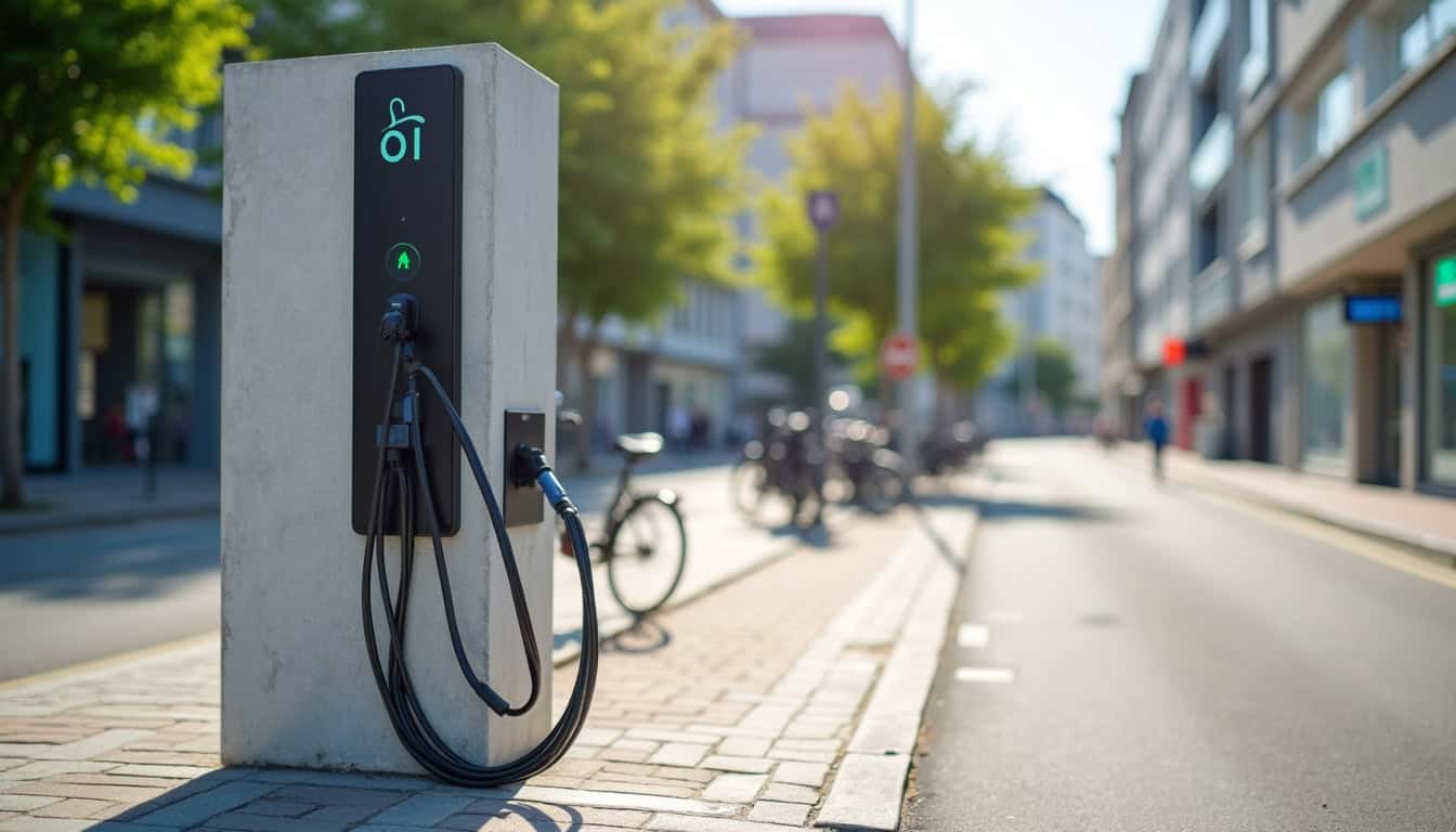 Photo de la borne de recharge publique située Rue des Sports à Saillagouse
