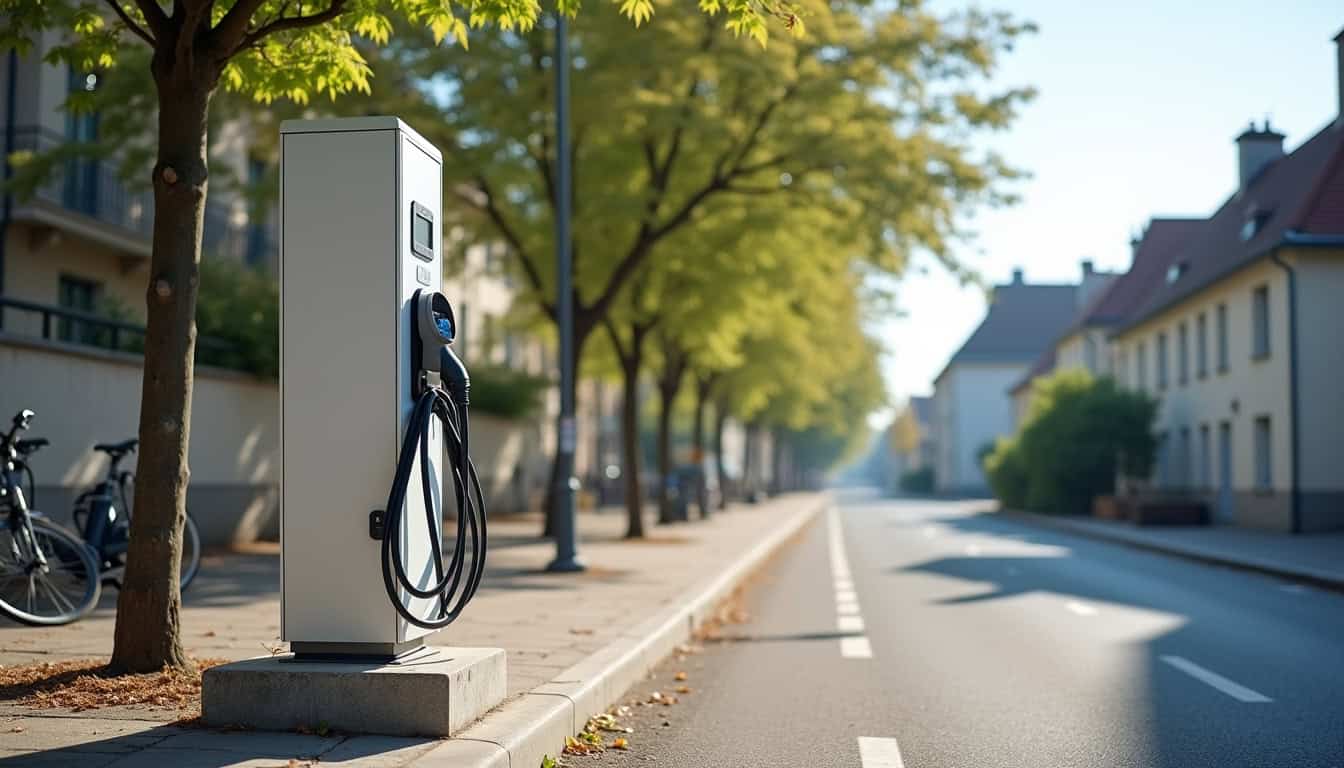Photographie d'une borne de recharge publique à Dun-sur-Auron