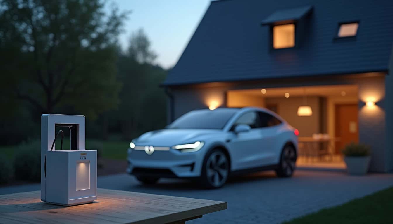 Propriétaire analysant son besoin de recharge pour véhicule électrique à Reilhac