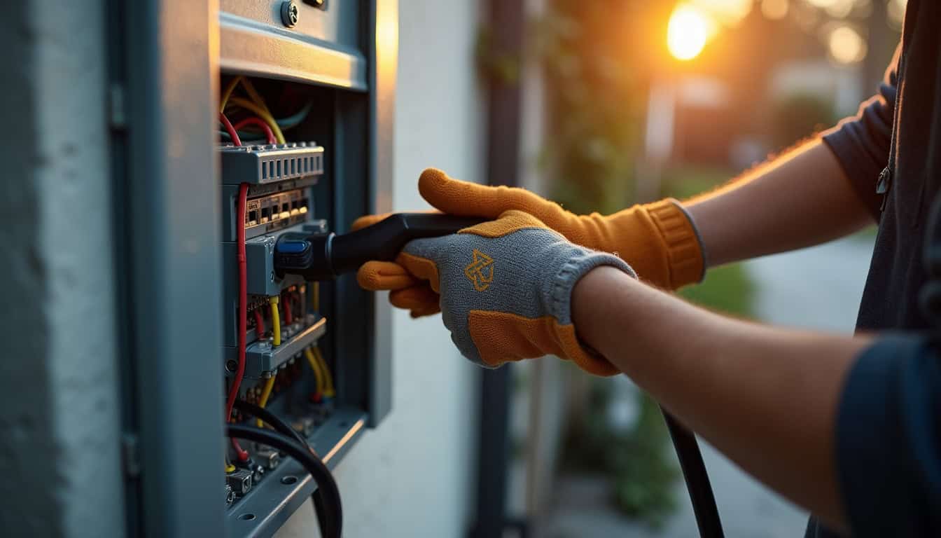 Raccordement d'une borne de recharge au tableau électrique d'une maison à Hombourg-Haut