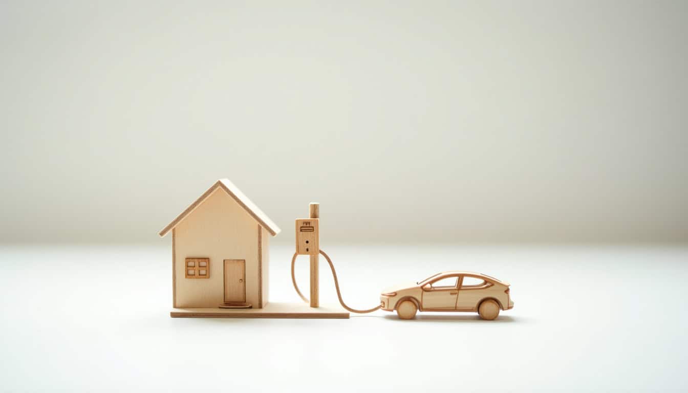 Schéma simplifié du fonctionnement d'une borne de recharge électrique, illustrant le flux d'énergie depuis le compteur jusqu'au véhicule