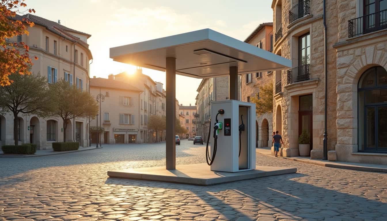 Station de recharge électrique en centre-ville à Ciboure