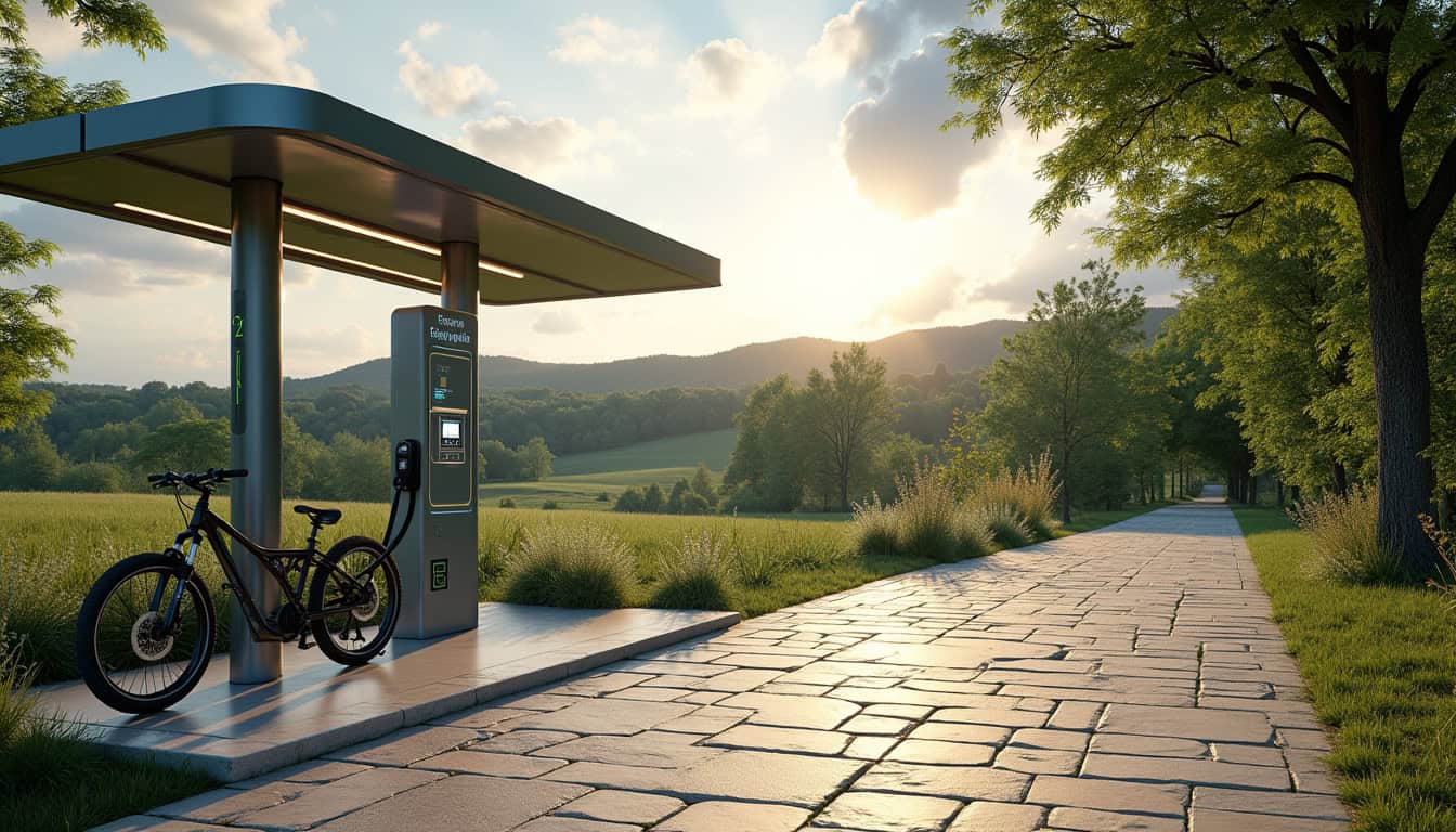Station de recharge pour véhicules électriques située à Kerchopine, Cléguer