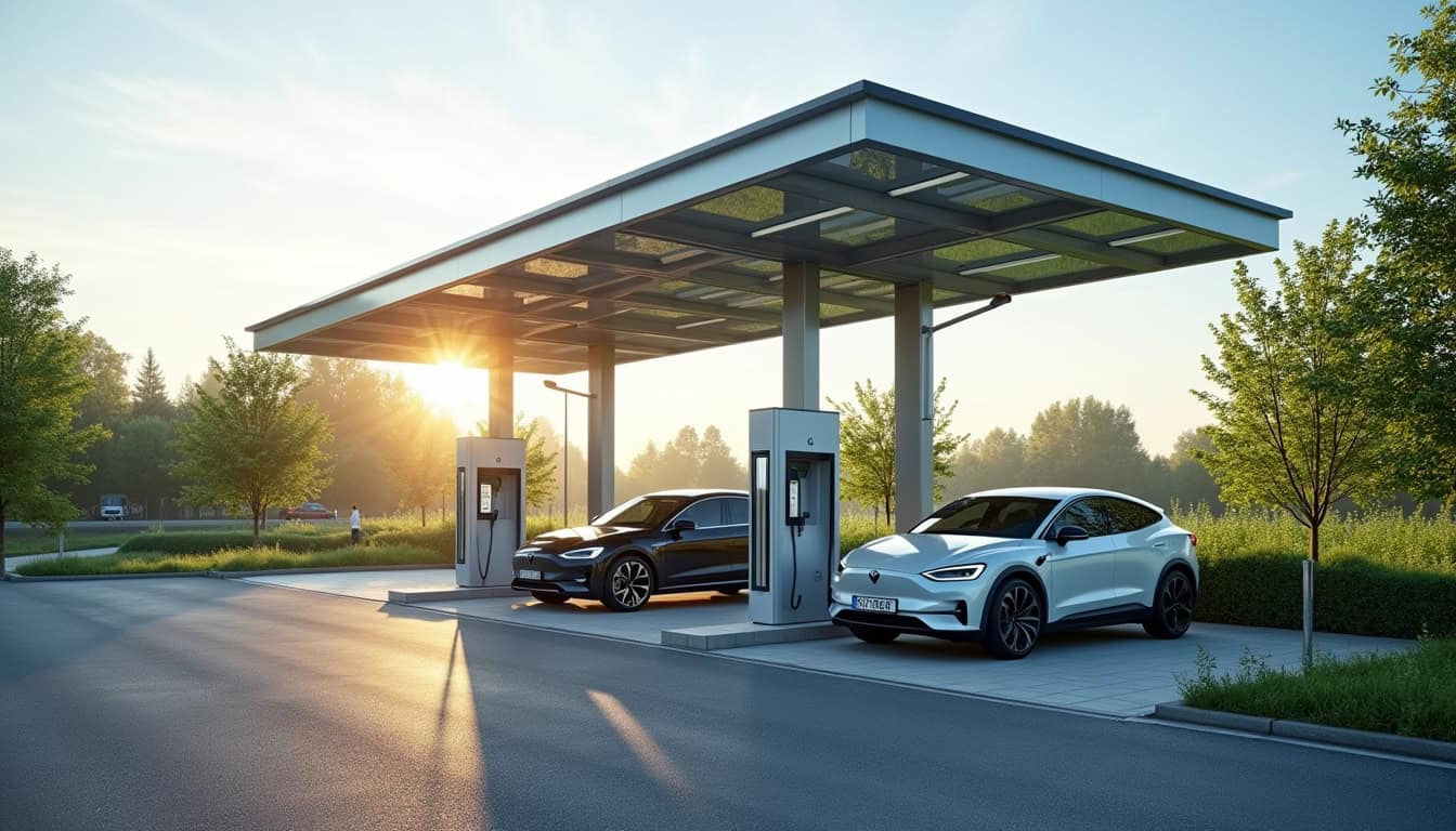 Station de recharge rapide Electra sur l’aire d’Arzens Nord, A61