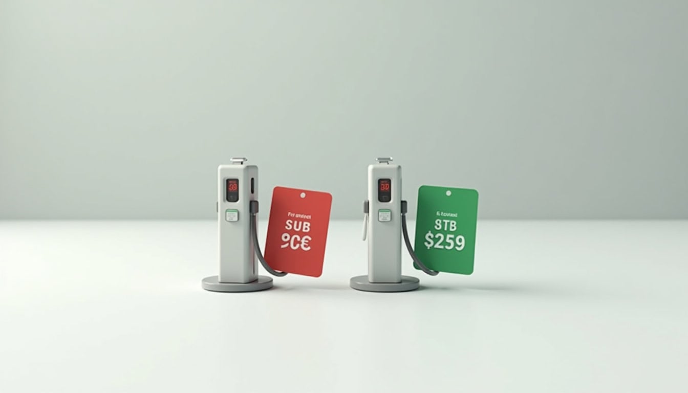 Tableau comparatif des coûts de pose de borne électrique après aides publiques à Doudeville